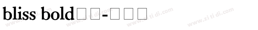 bliss bold字体字体转换